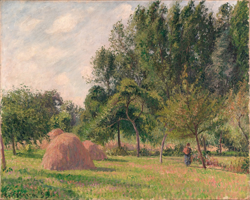 Fienili, mattina, Éragny - Camille Pissarro