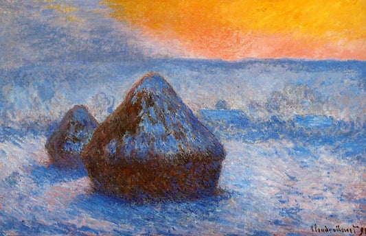 Mole (crepuscolo, effetto di neve) - Claude Monet