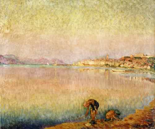 Due bambini in riva all'acqua - Henri Lebasque