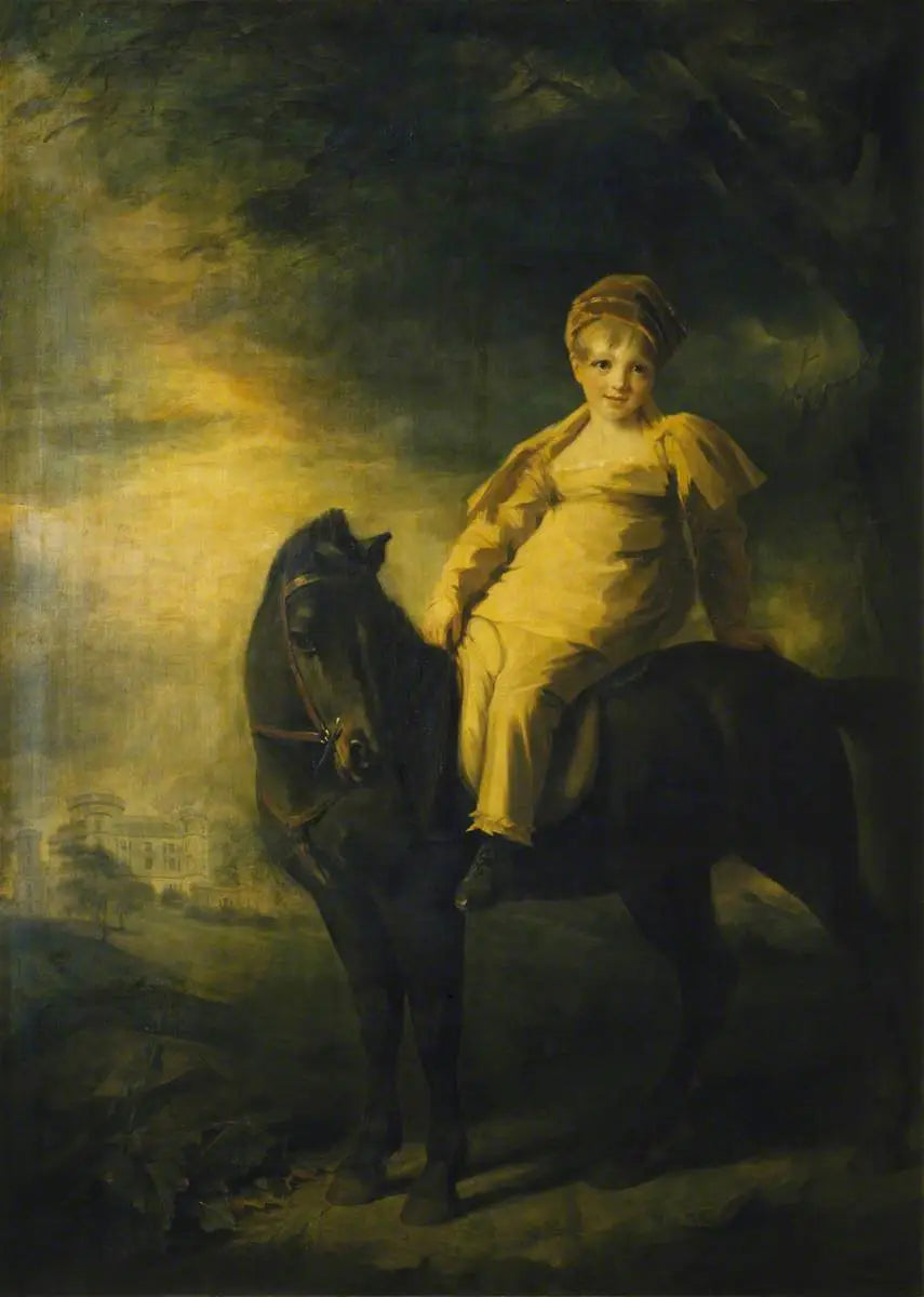 Archibald Montgomerie plus tard 13e comte d’Eglinton PC KT (1812-1861) alors qu’il était encore un garçon à cheval