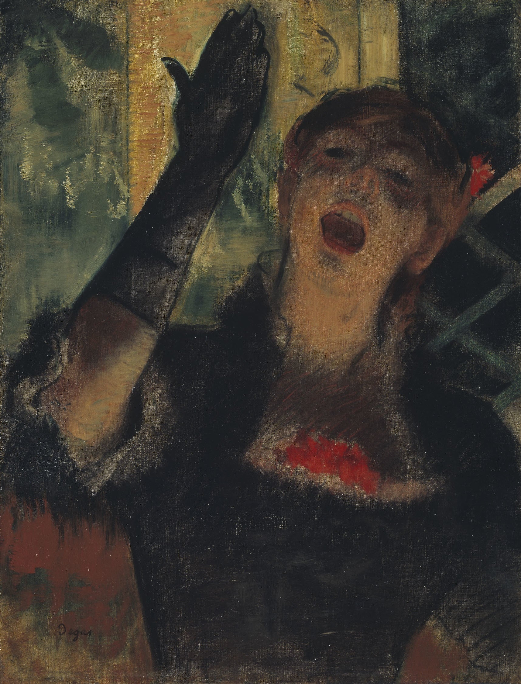 Reproduction du tableau « Café Singer - Edgar Degas » par Alpha Reproduction en peinture à l’huile