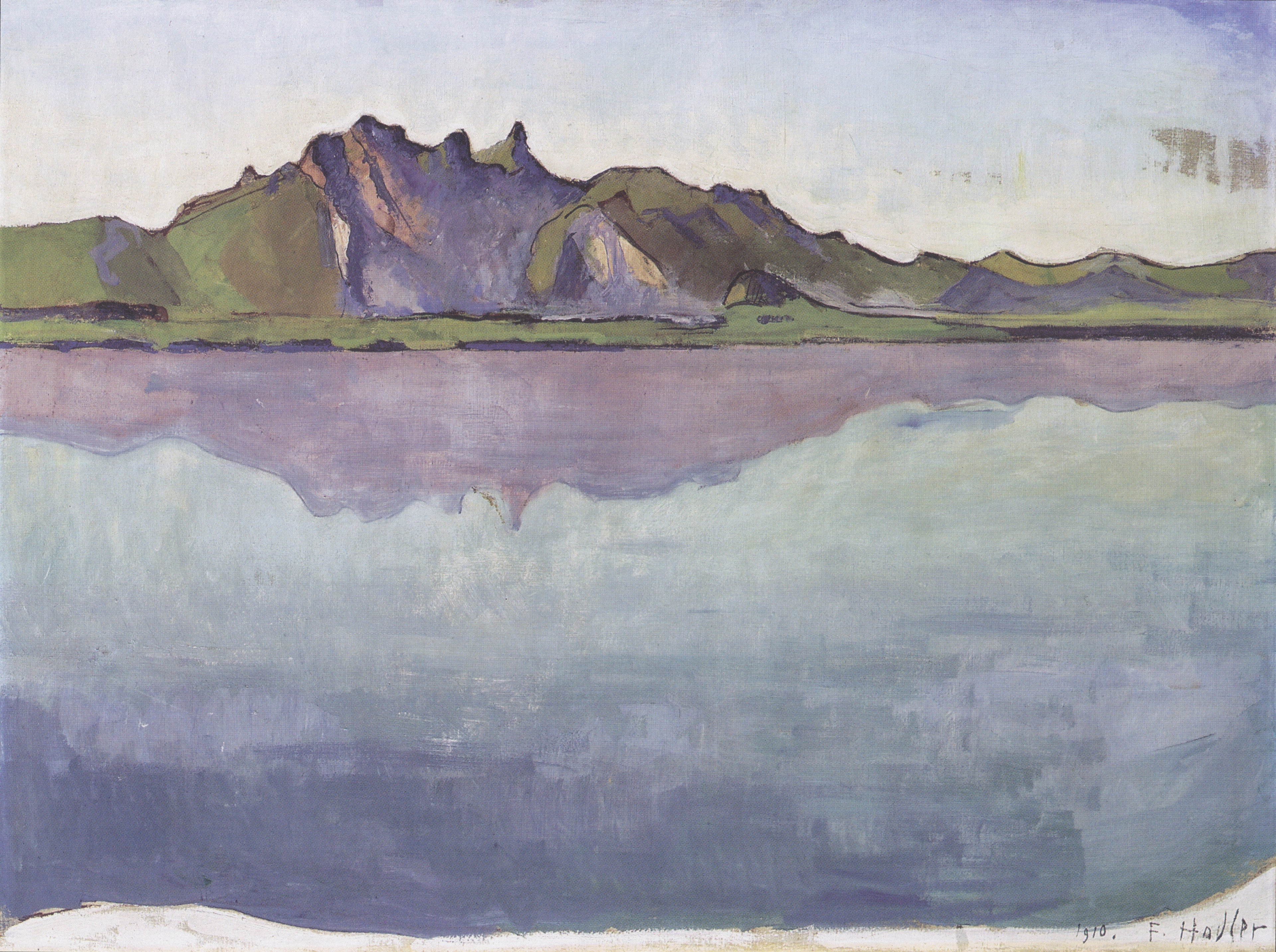 Le lac de Thoune et le Stockhorn - Ferdinand Hodler - Alpha Reproduction