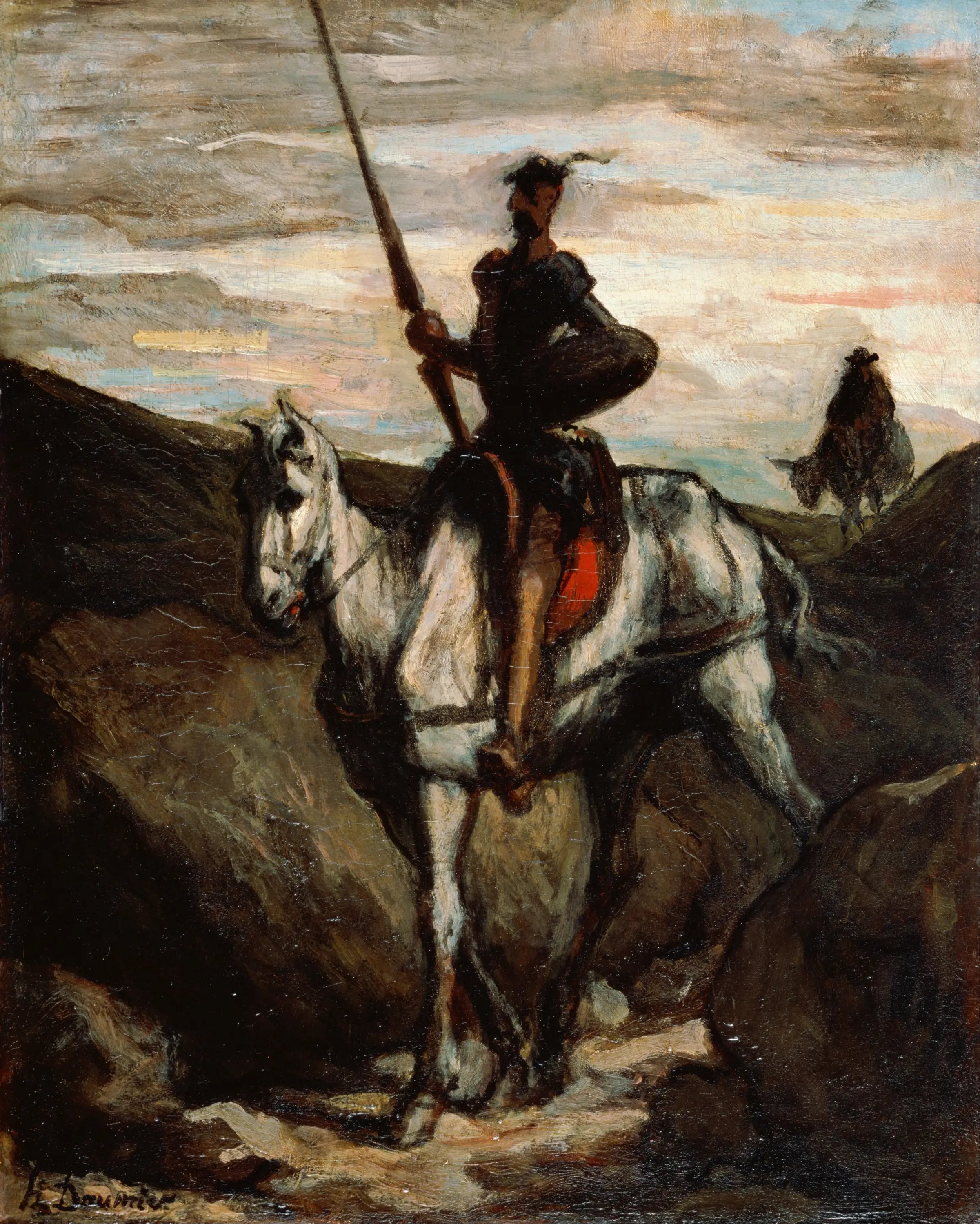 Don Quichotte dans les montagnes - Honoré Daumier - Alpha Reproduction