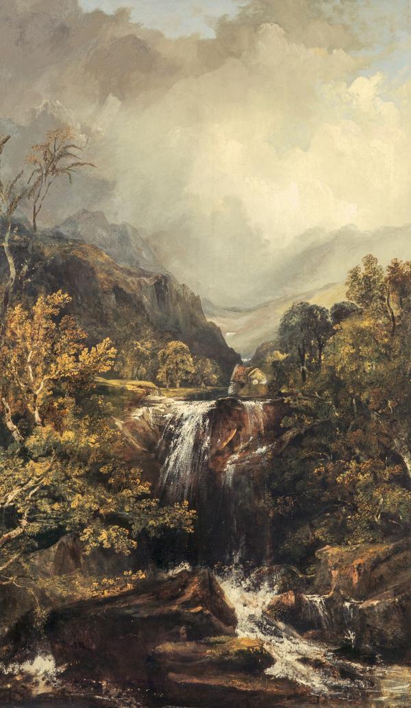 Paysage des Highlands avec cascade - Horatio McCulloch