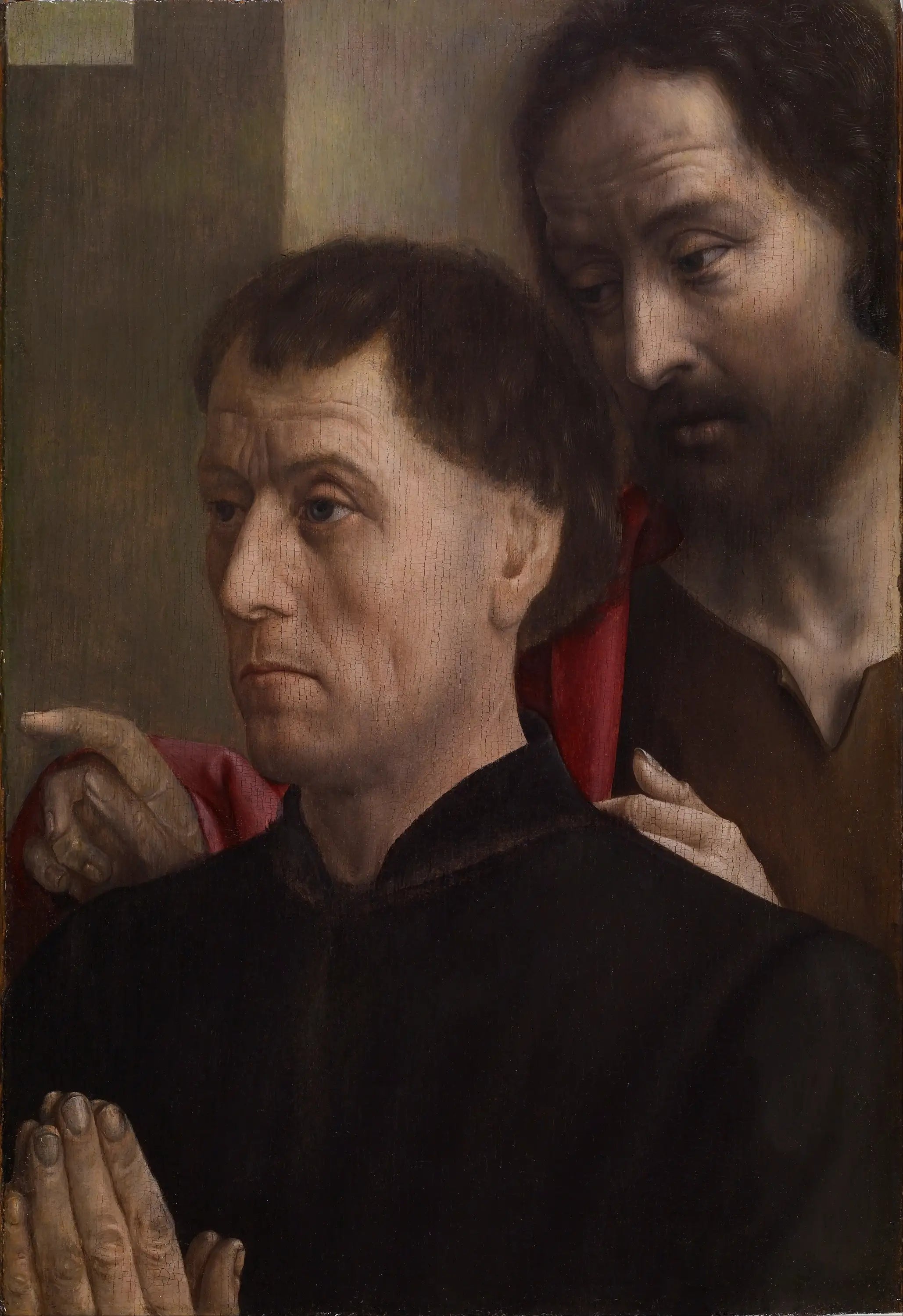 Portrait d’un homme en prière avec saint Jean-Baptiste - Hugo van der Goes - Alpha Reproduction