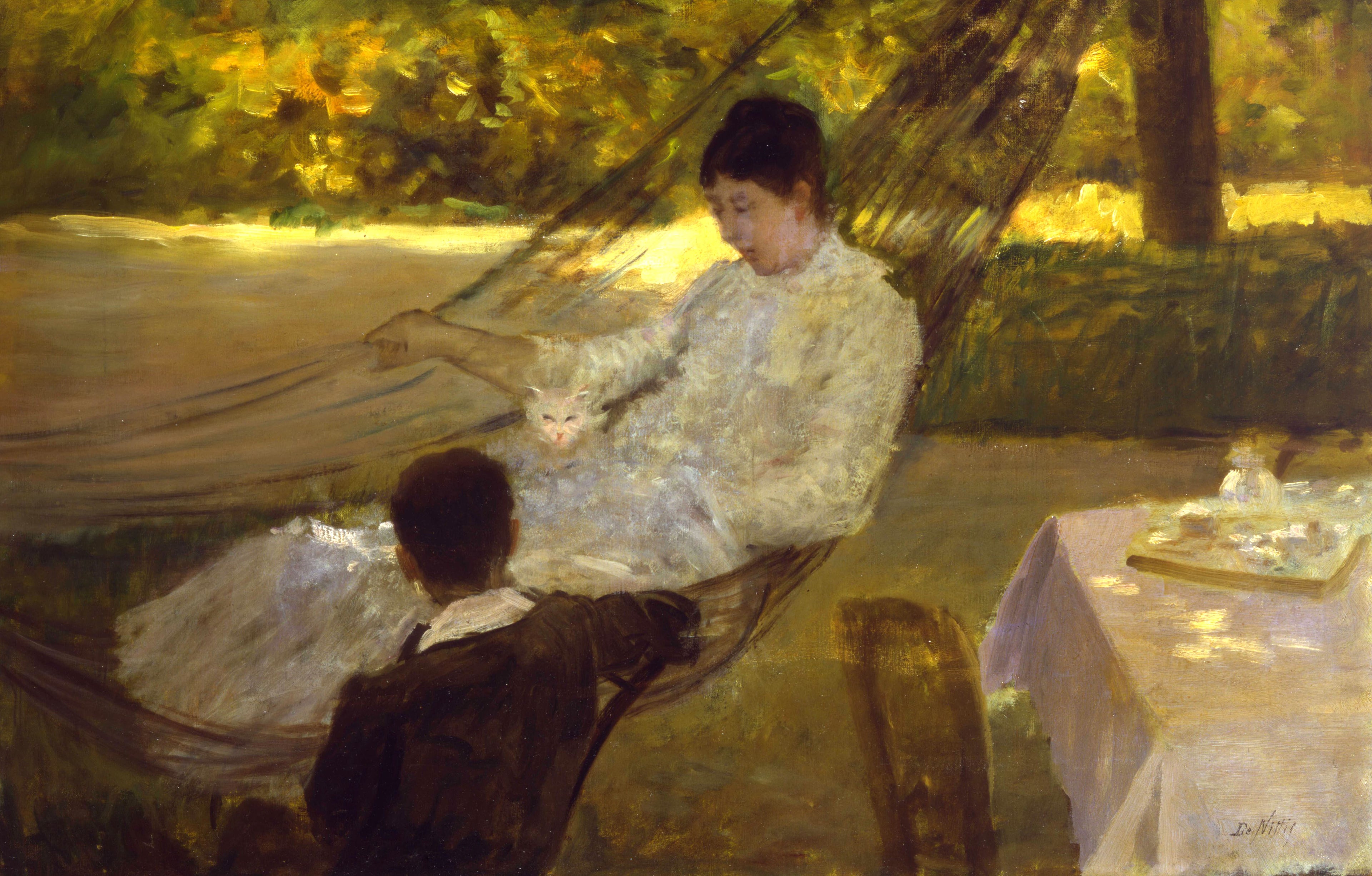Sur le hamac - III - Giuseppe De Nittis - Alpha Reproduction