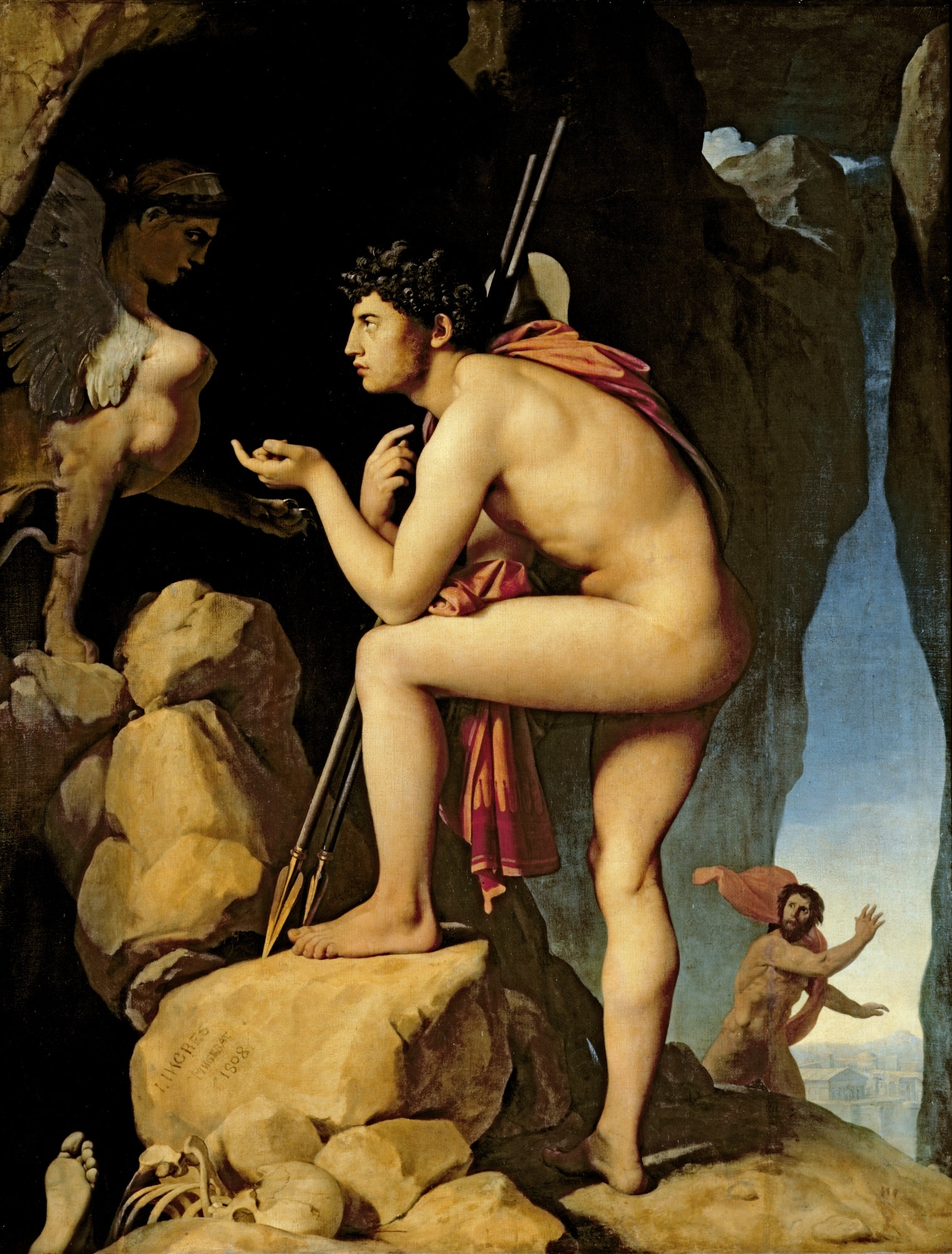 Œdipe explique l'énigme du sphinx - Jean-Auguste-Dominique Ingres