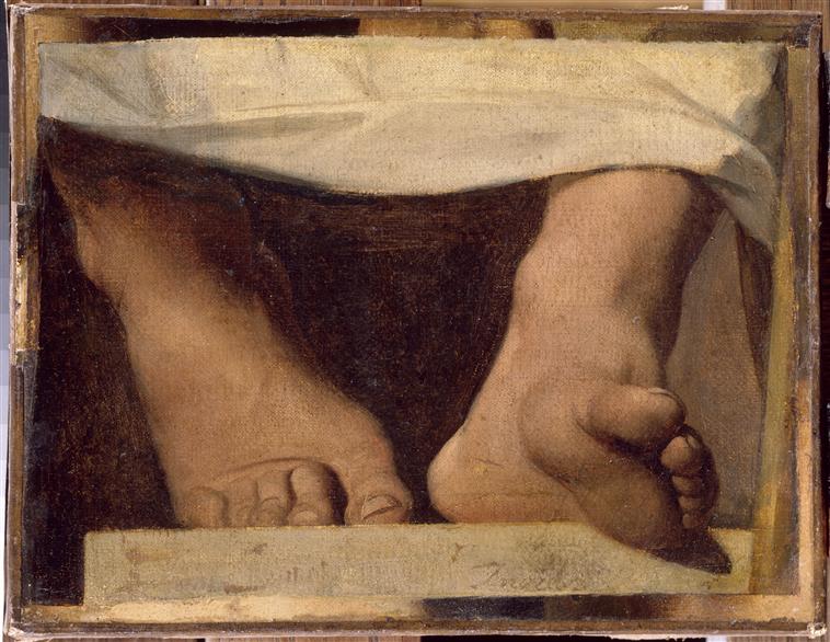 I piedi di Omero, studio per l'apoteosi di Omero - Jean-Auguste-Dominique Ingres