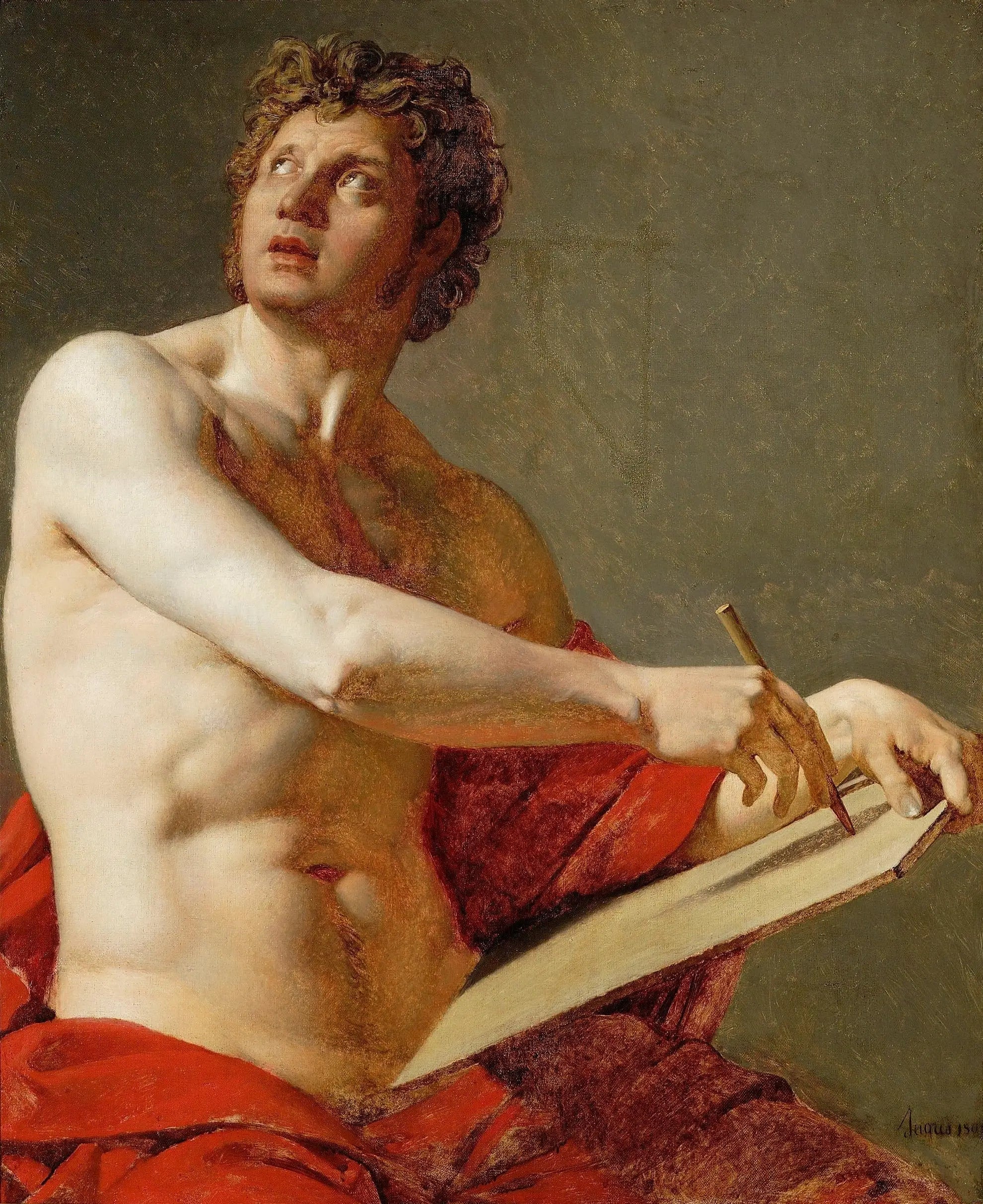 L’Étude académique d’un torse masculin - Jean-Auguste-Dominique Ingres - Alpha Reproduction