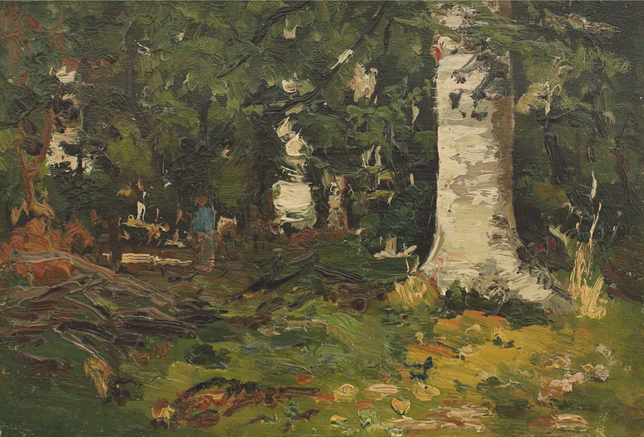 Forêt de bouleaux, Ion Andreescu, date non précisée, peinture à l’huile