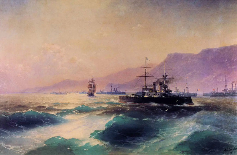 Cacciatorpediniere al largo della Creta - Ivan Aïvazovski
