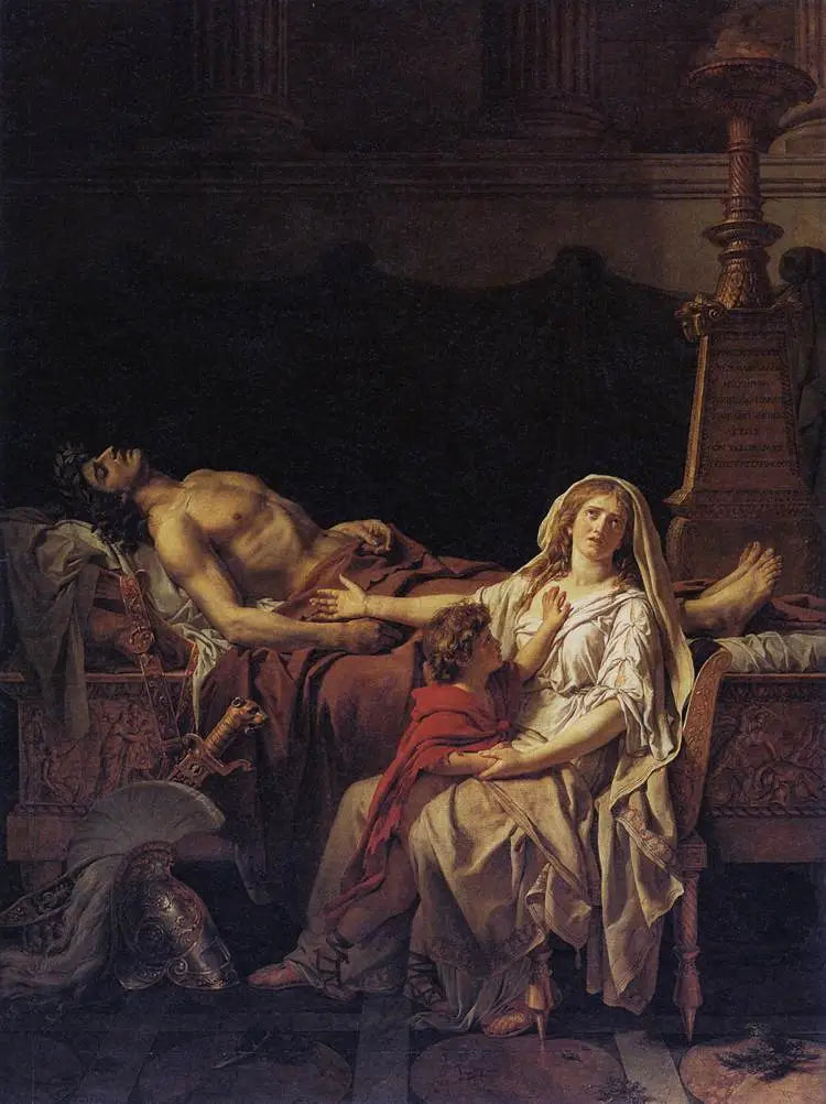 Reproduction du tableau « La Douleur d'Andromaque - Jacques-Louis David » par Alpha Reproduction en peinture à l’huile