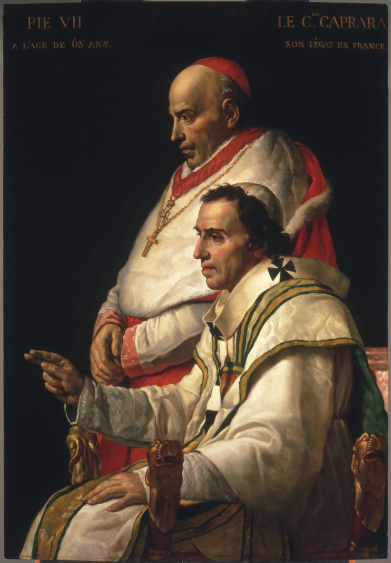 Ritratto di Papa Pio VII e del Cardinale Caprara - Jacques-Louis David