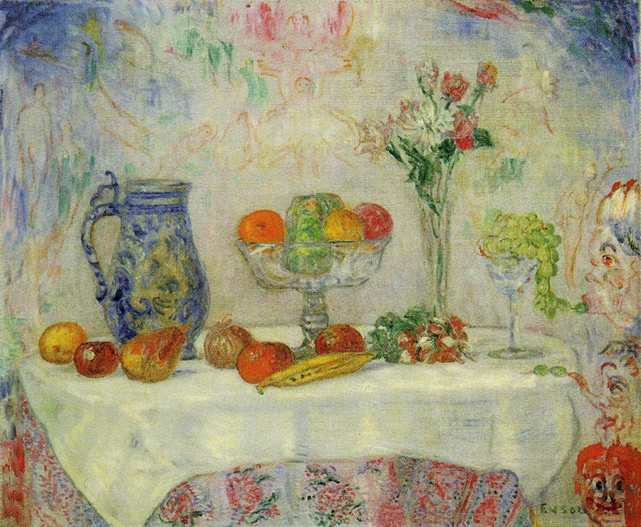 Fruit, Flowers, Lights Stripped of Leaves - James Ensor