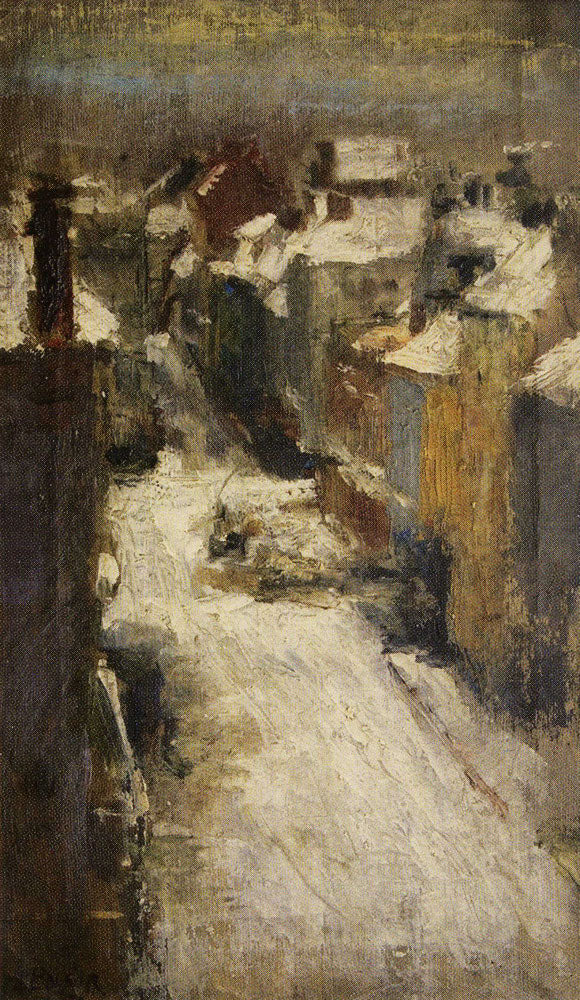 Rue de Flandre in the Snow - James Ensor