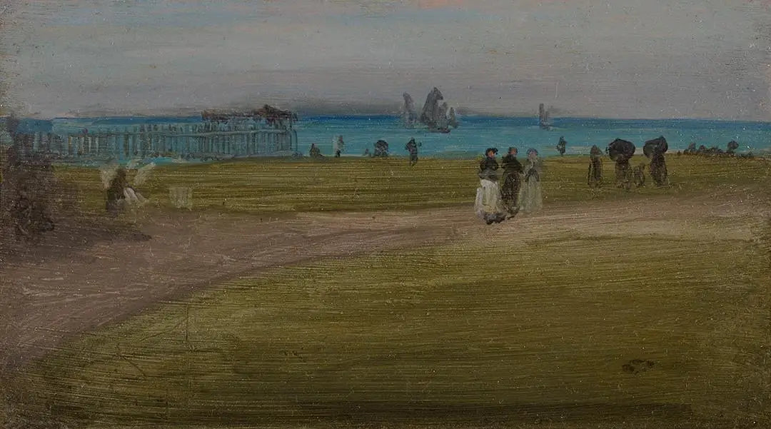 Reproduction du tableau « Vert et Violet : La Promenade du Soir - James Abbott McNeill Whistler » par Alpha Reproduction en peinture à l’huile