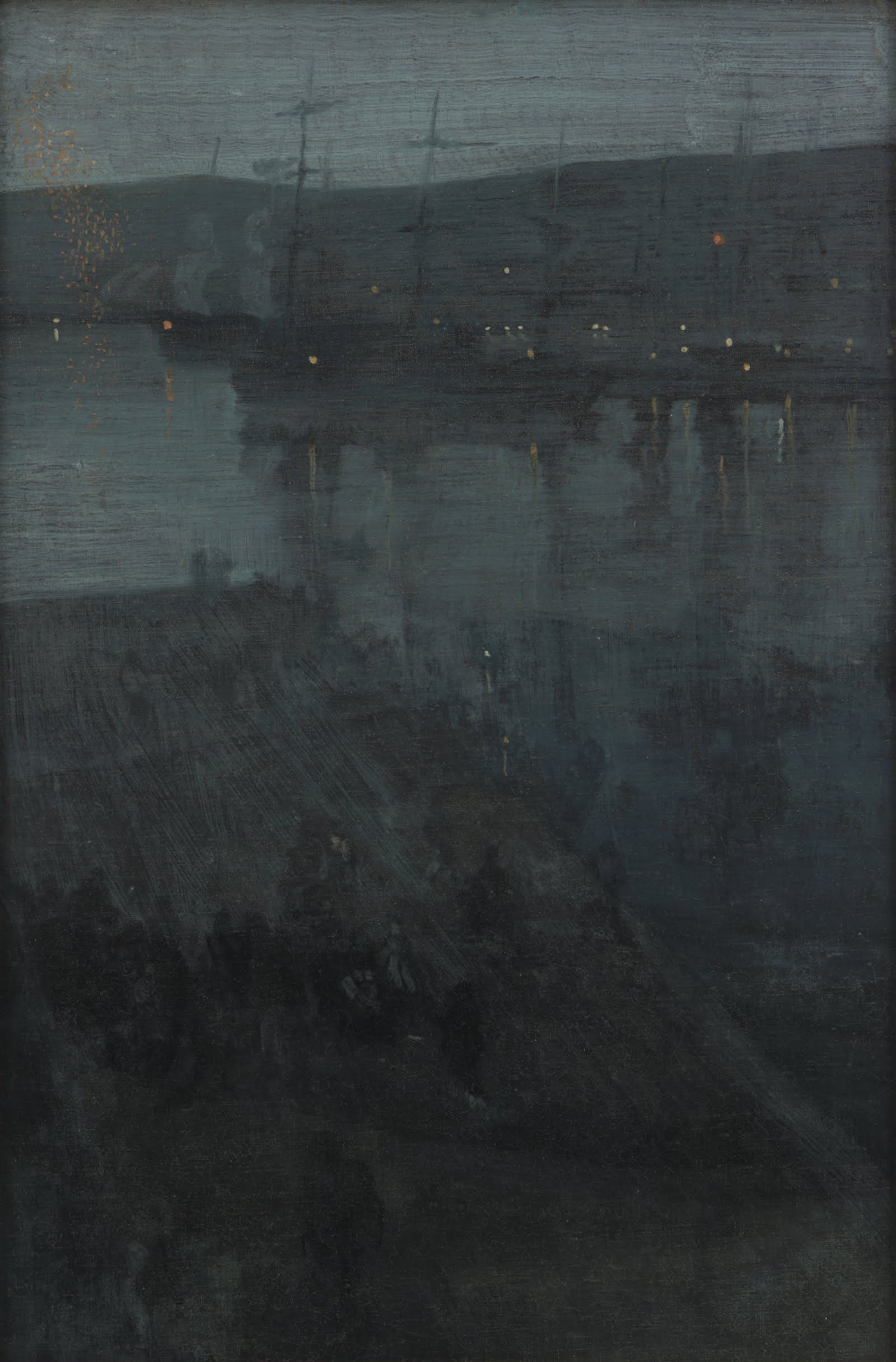 Reproduction du tableau « Nocturne en bleu et or : Valparaiso - James Abbott McNeill Whistler » par Alpha Reproduction en peinture à l’huile