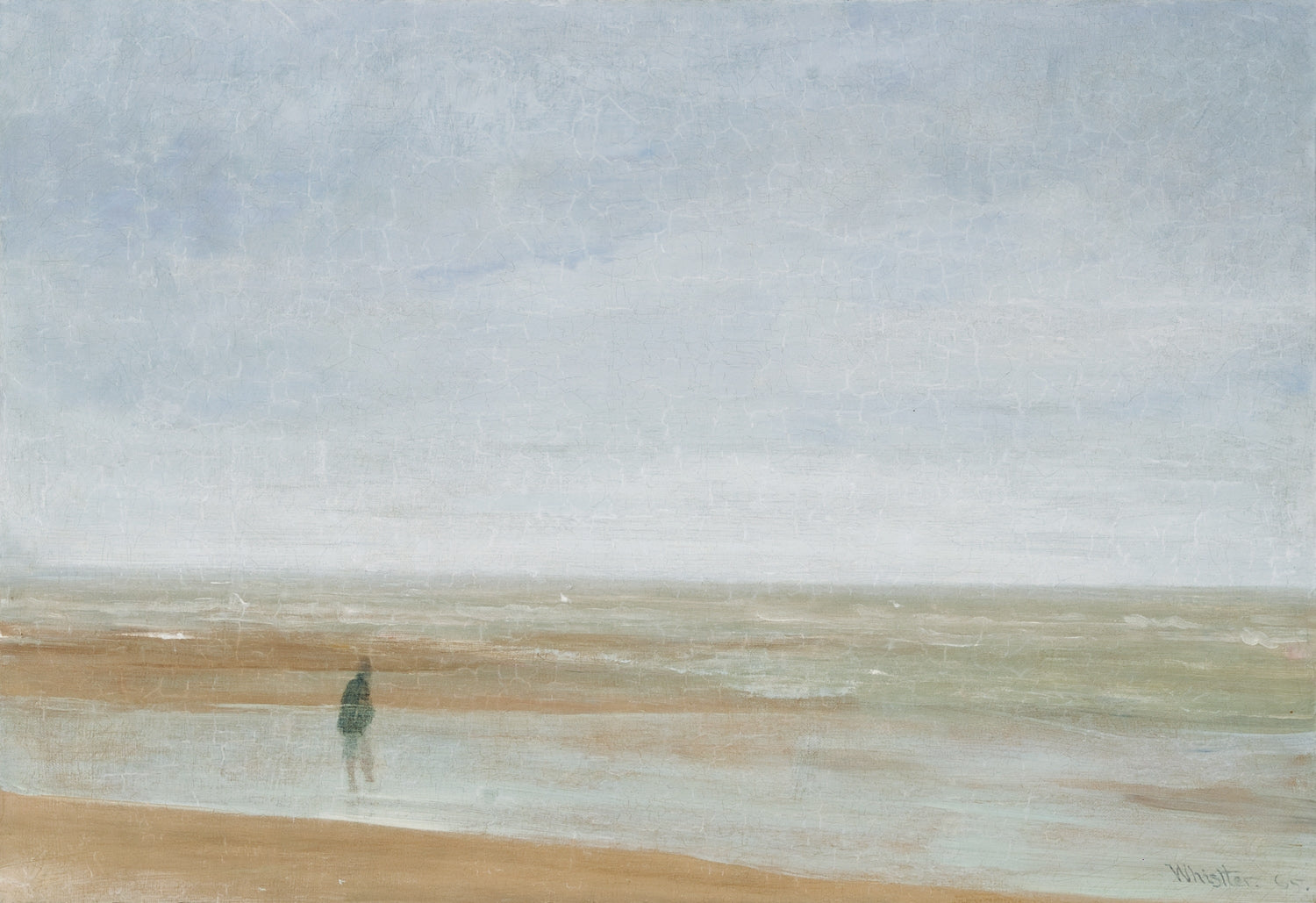 Reproduction du tableau « Mer et pluie - James Abbott McNeill Whistler » par Alpha Reproduction en peinture à l’huile