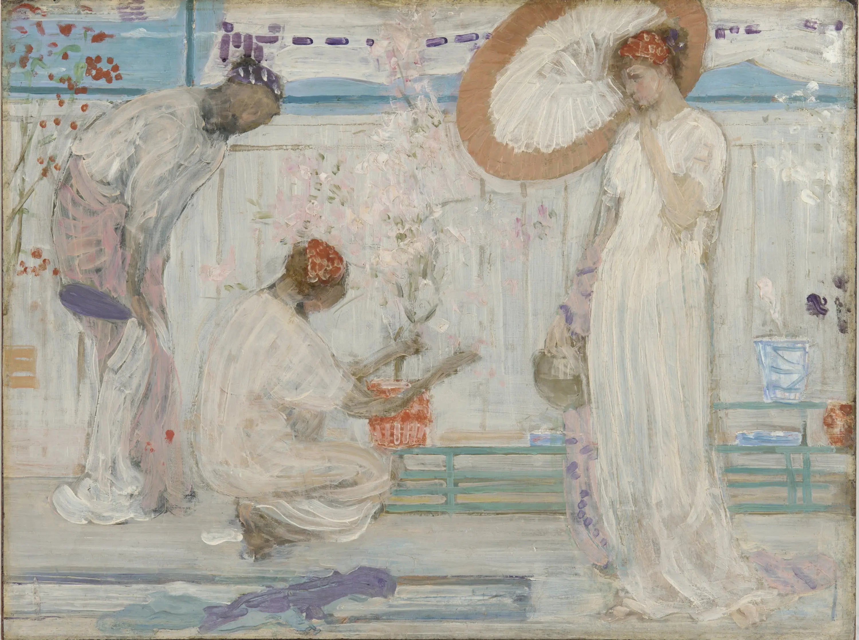 Reproduction du tableau « La Symphonie Blanche : Trois Filles - James Abbott McNeill Whistler » par Alpha Reproduction en peinture à l’huile