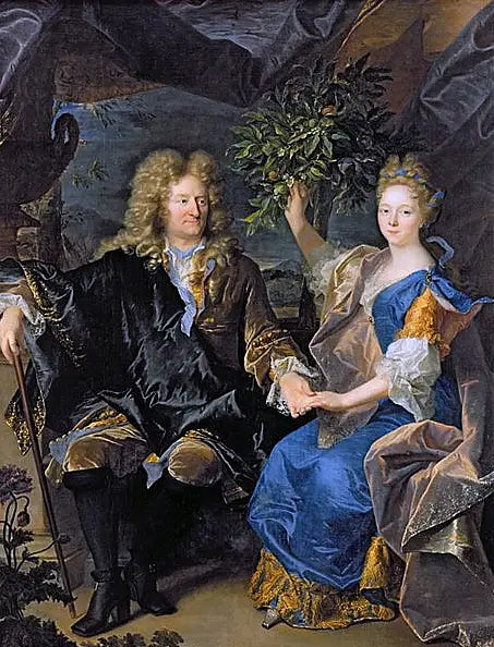 Ritratto del conte Jan Andrzej Morsztyn e di sua figlia Isabelle Catherine - Hyacinthe Rigaud
