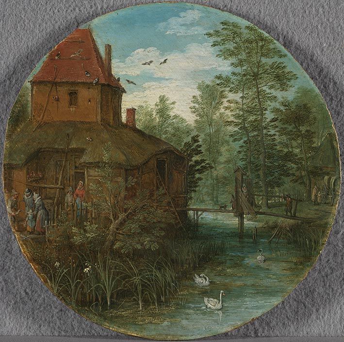 Ferme au bord du ruisseau - Jan Brueghel l'Ancien