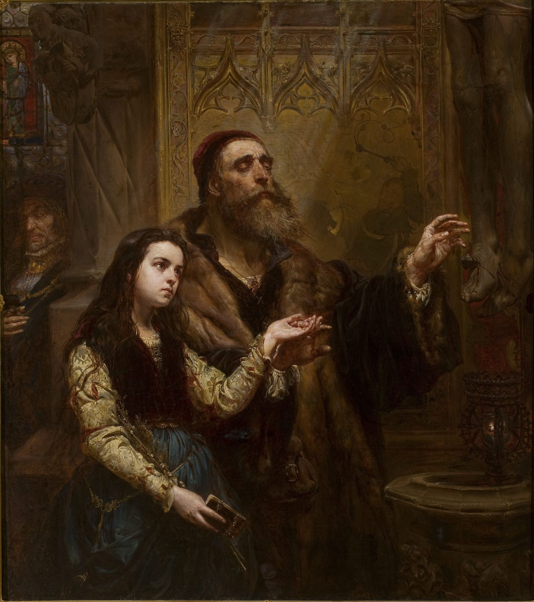 Veit Stoss, aveugle, avec sa petite-fille - Jan Matejko