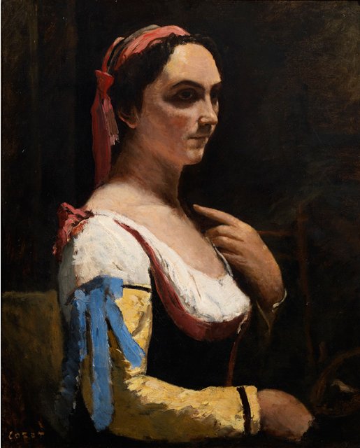 L'Italienne - Jean-Baptiste Camille Corot