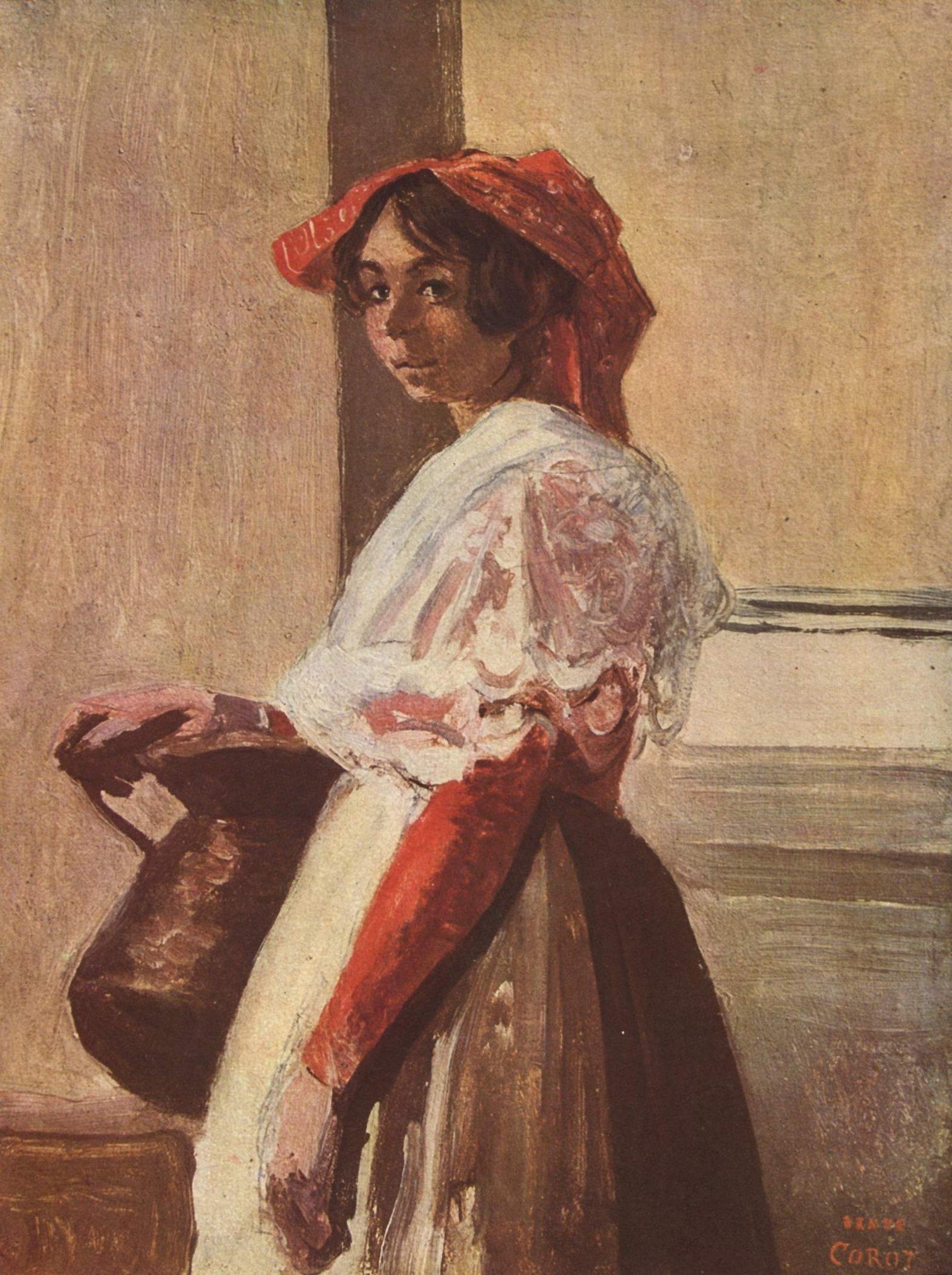 Italienne avec cruche - Jean-Baptiste Camille Corot