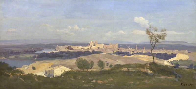 Avignon, vue de Viileneuve-lès-Avignon - Jean-Baptiste Camille Corot