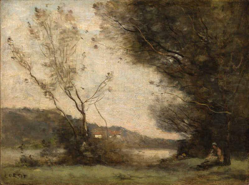 Au bord de la rivière - Jean-Baptiste Camille Corot