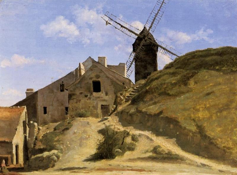 Un moulin à Montmartre - Jean-Baptiste Camille Corot