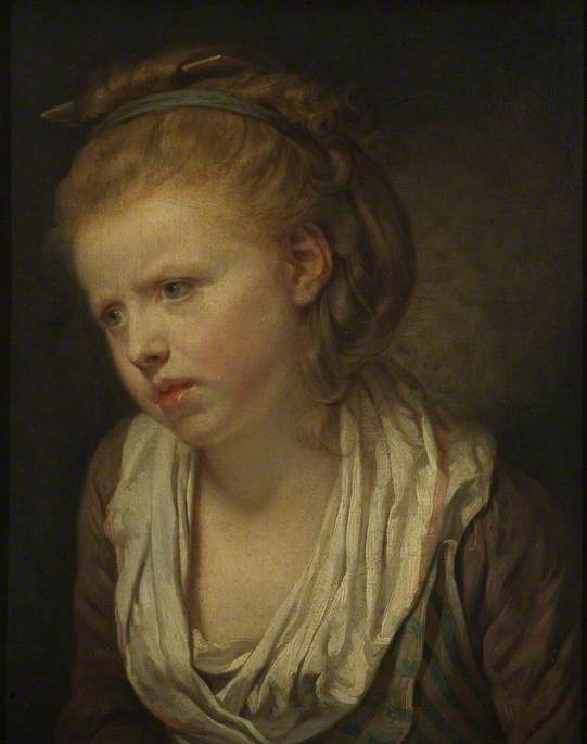 Anxiété', Tête d'une fille - Jean-Baptiste Greuze