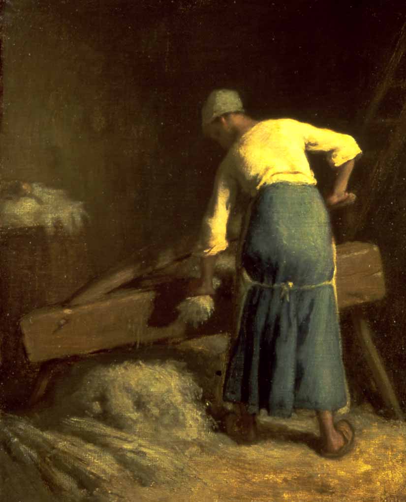 Briser le lin - Jean-François Millet