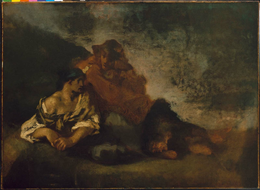 Deux personnages allongés - Jean-François Millet
