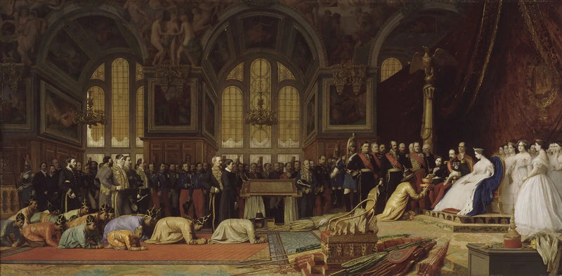 Ricevimento degli ambasciatori siamesi da parte dell'Imperatore Napoleone III al palazzo di Fontainebleau, 27 giugno 1861 - Jean-Léon Gérôme