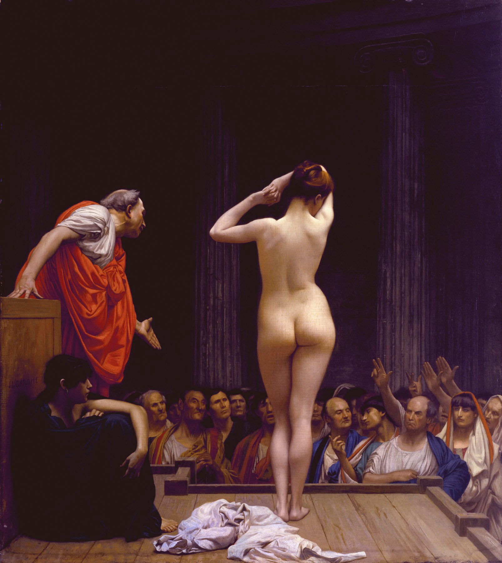 Reproduction du tableau « Marché romain aux esclaves - Jean-Léon Gérôme » par Alpha Reproduction en peinture à l’huile