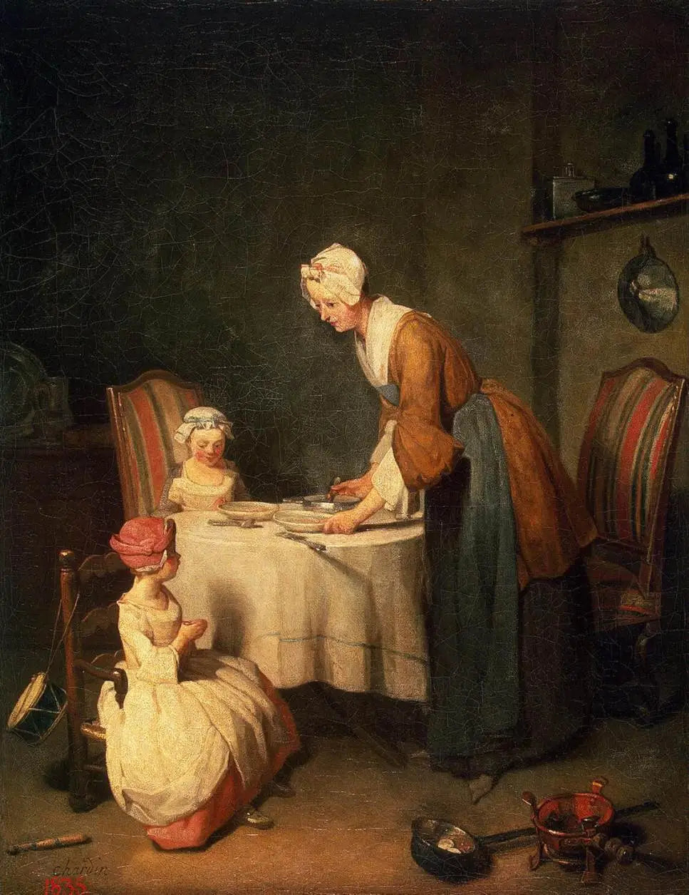 Le Bénédicité - Jean Siméon Chardin - Alpha Reproduction
