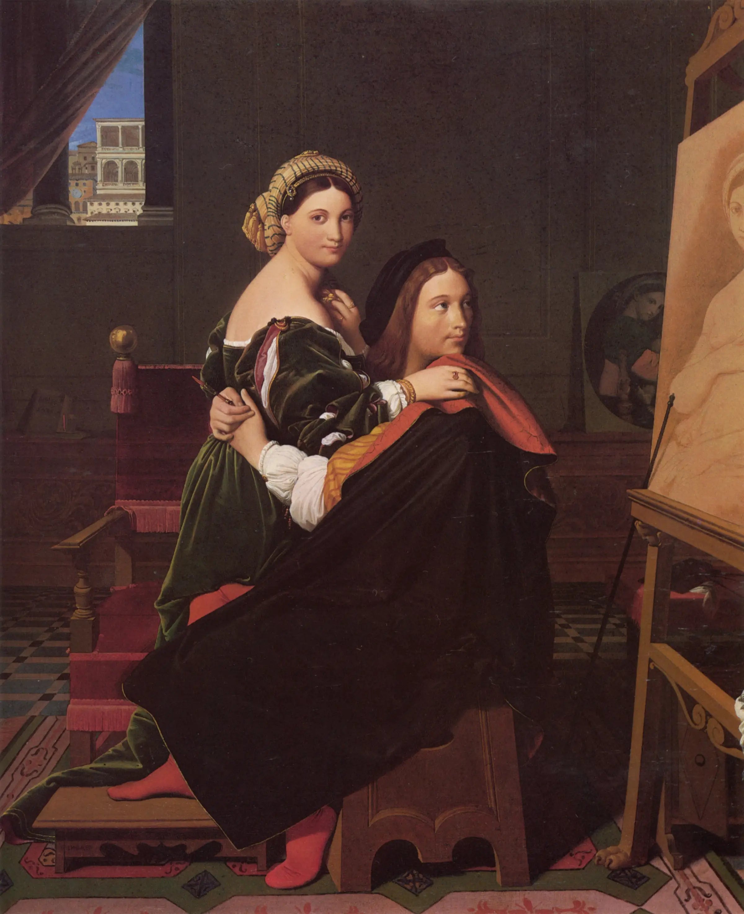 Raphaël et la Fornarina - Jean-Auguste-Dominique Ingres - Alpha Reproduction