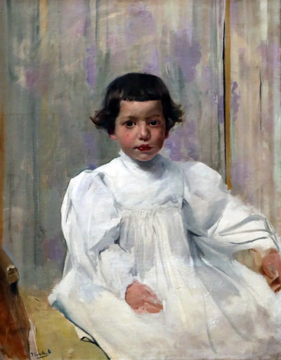 Reproduction du tableau « Joaquín Sorolla García en blanc - Joaquín Sorolla » par Alpha Reproduction en peinture à l’huile
