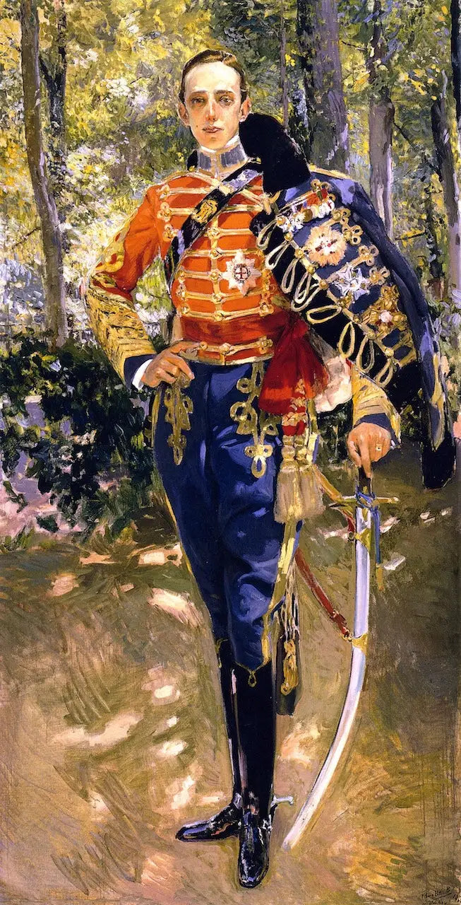 Ritratto di Alfonso XIII in uniforme da ussaro - Joaquín Sorolla
