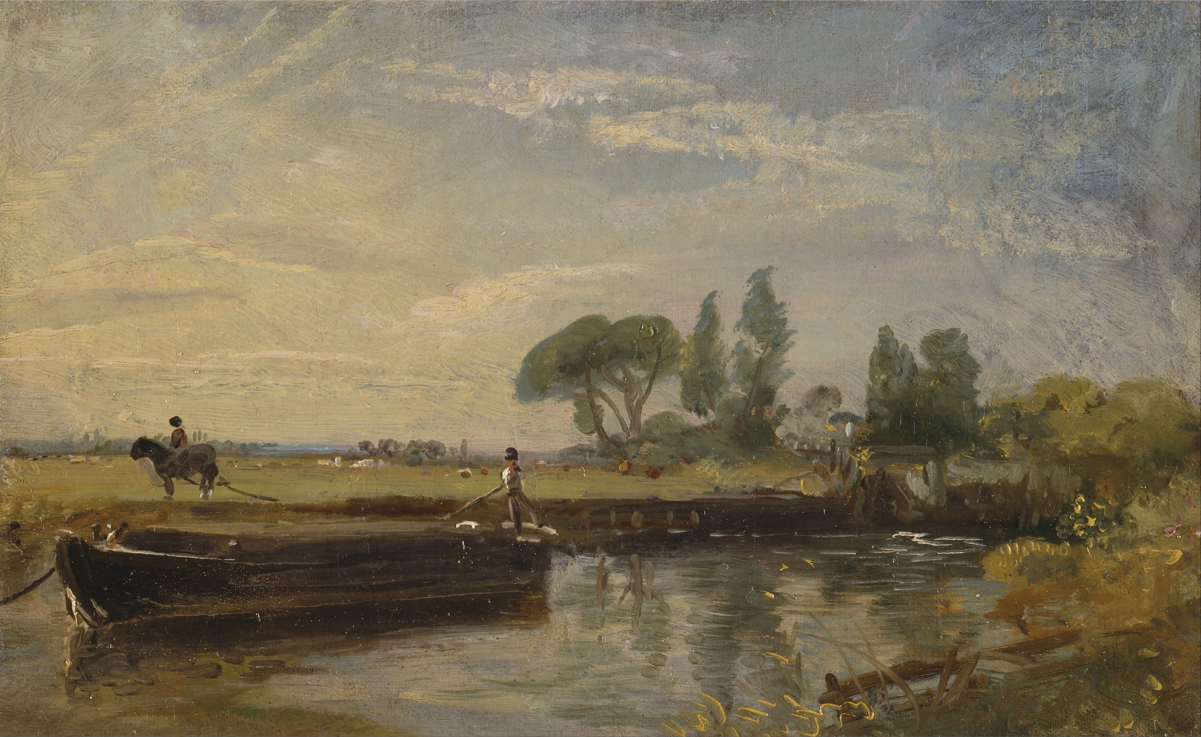 Barge sous l'écluse de Flatford - John Constable
