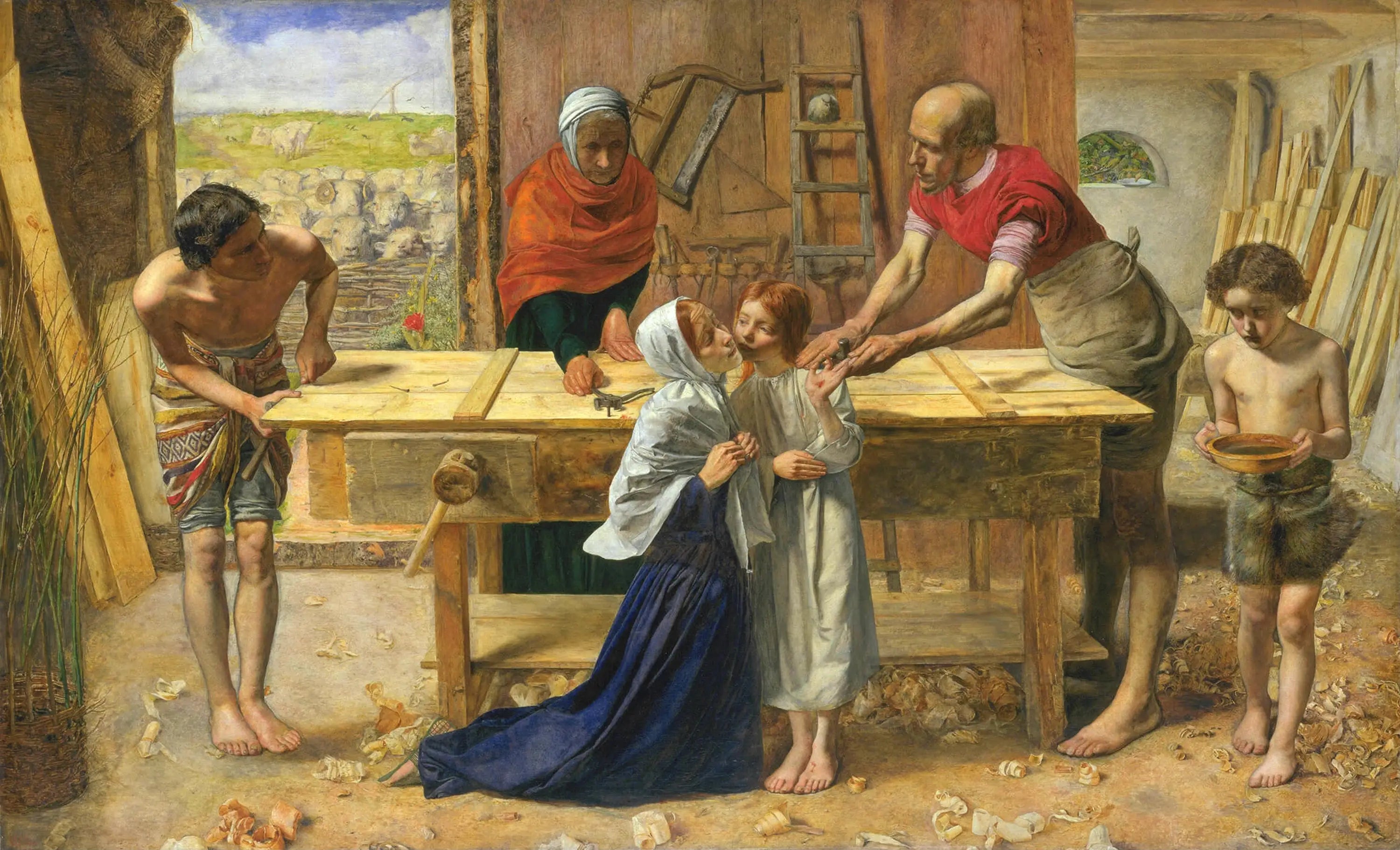 Le Christ dans la maison de ses parents - John Everett Millais - Alpha Reproduction