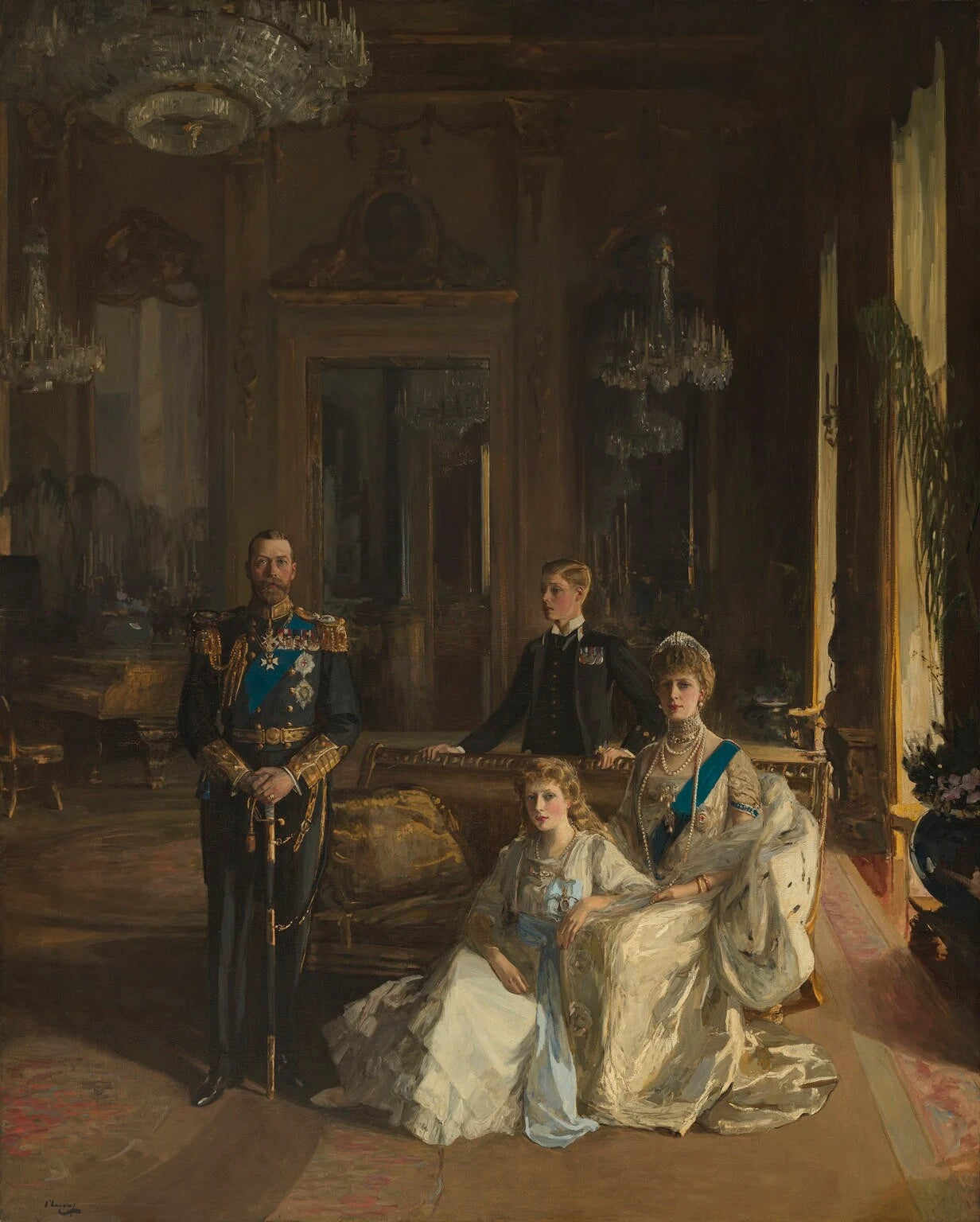 La famille royale au palais de Buckingham, 1913 - John Lavery