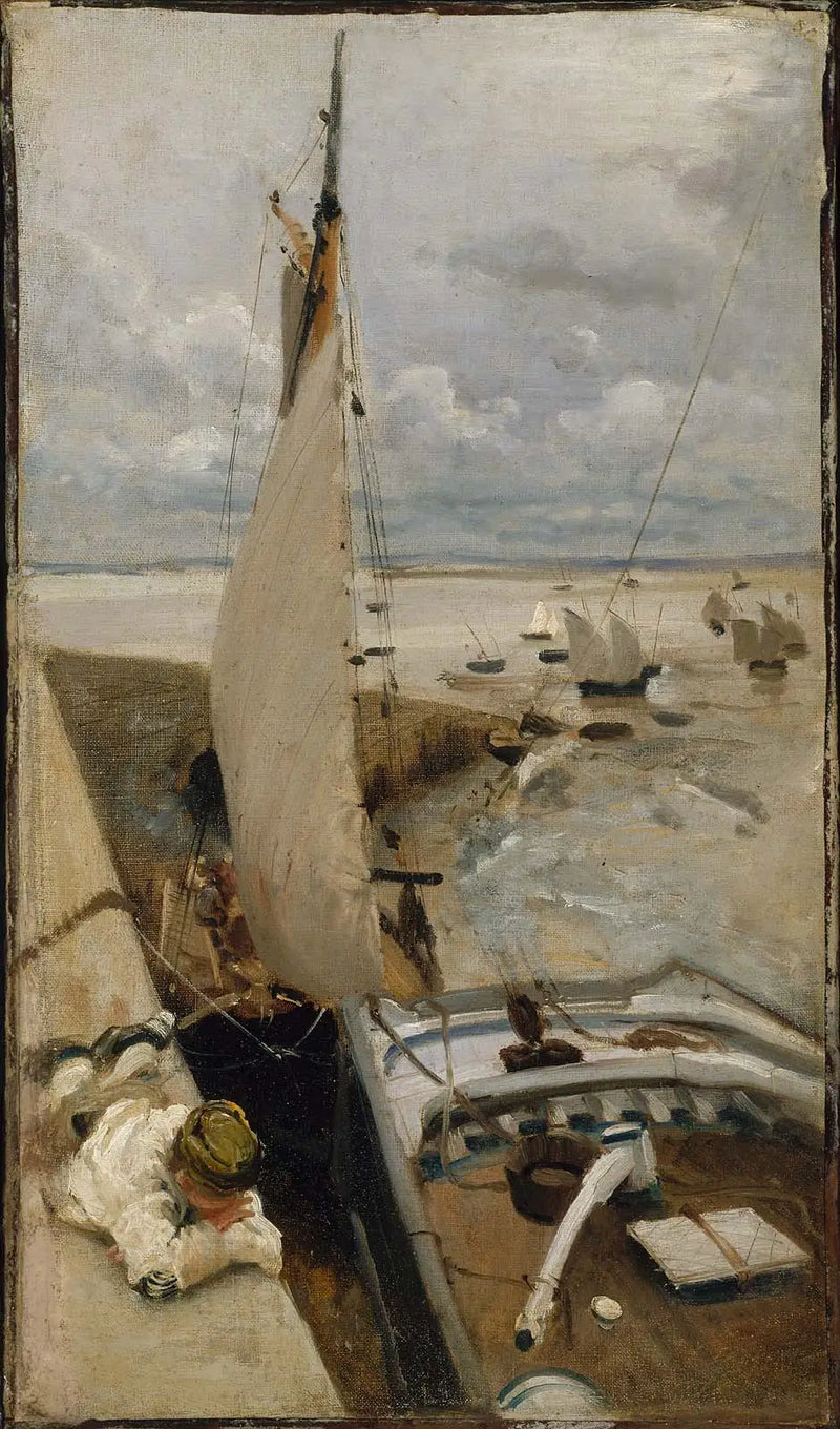 Bassa marea al porto di Cancale - John Singer Sargent