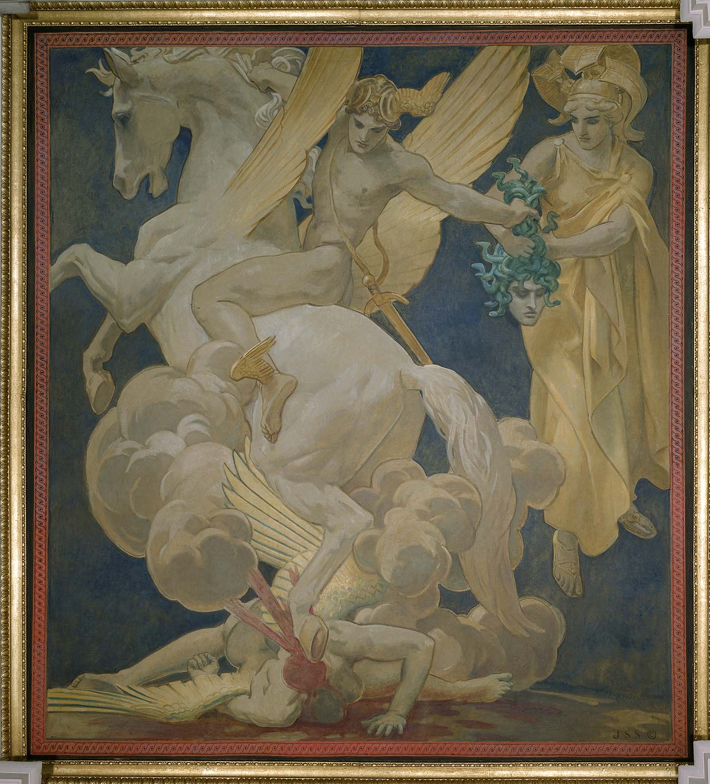 Reproduction du tableau « Persée sur Pégase tuant Méduse - John Singer Sargent » par Alpha Reproduction en peinture à l’huile
