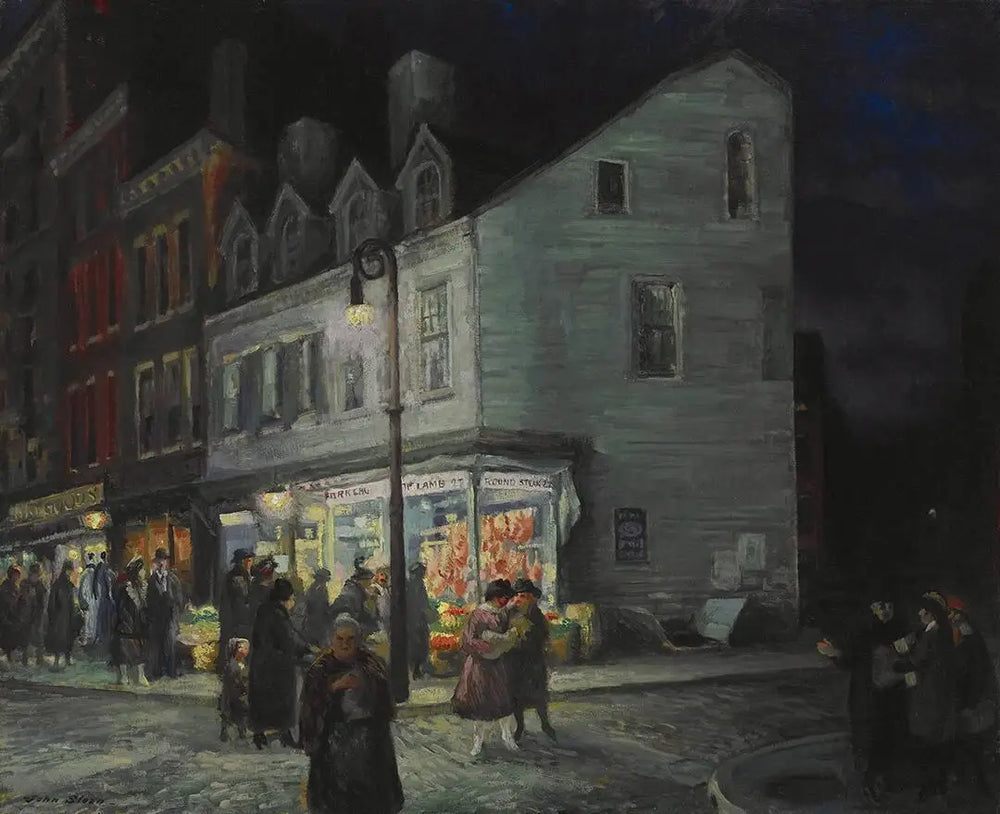 Rue Bleecker samedi soir - John Sloan - Alpha Reproduction