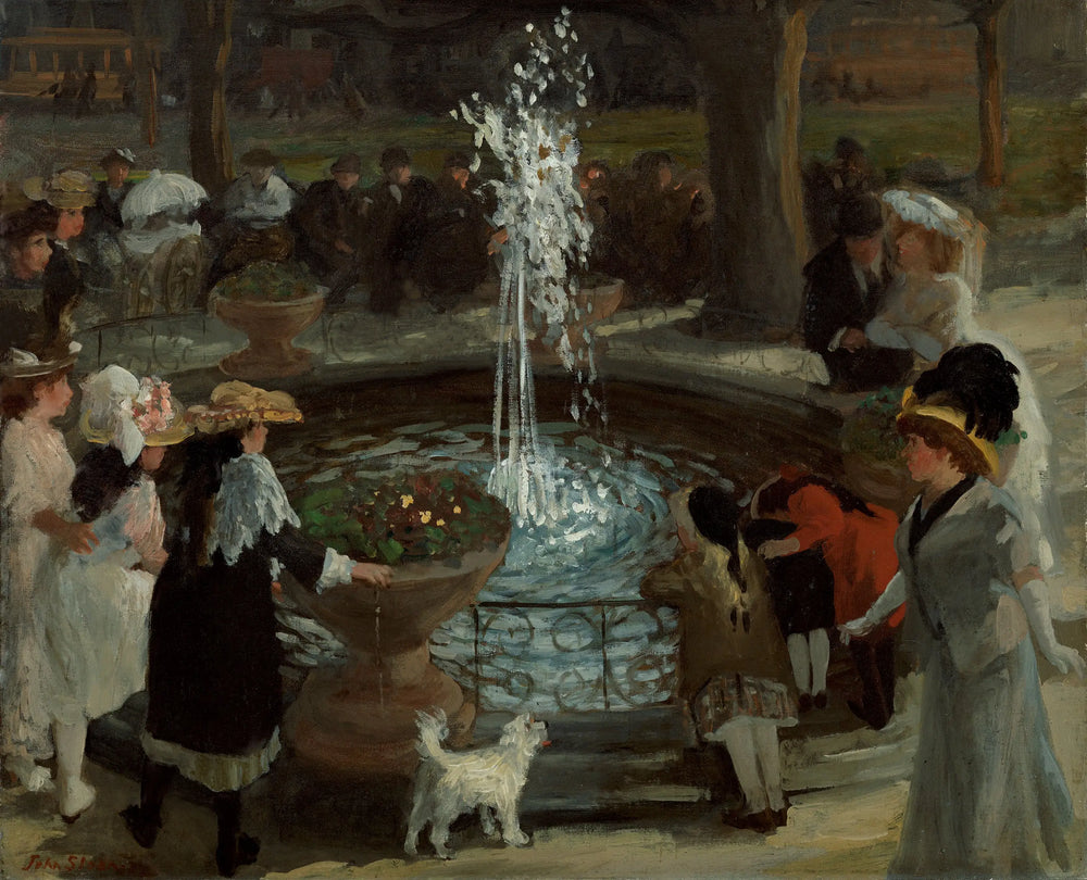 Fontaine palpitante Madison Square - John Sloan - Alpha Reproduction