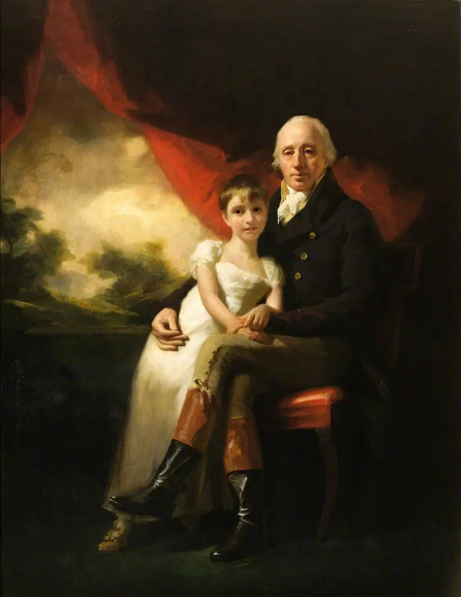 John Stirling de Kippendavie (1742–1816) et sa plus jeune fille Jean Wilhelmina (1804–1859) - Henry Raeburn - Alpha
