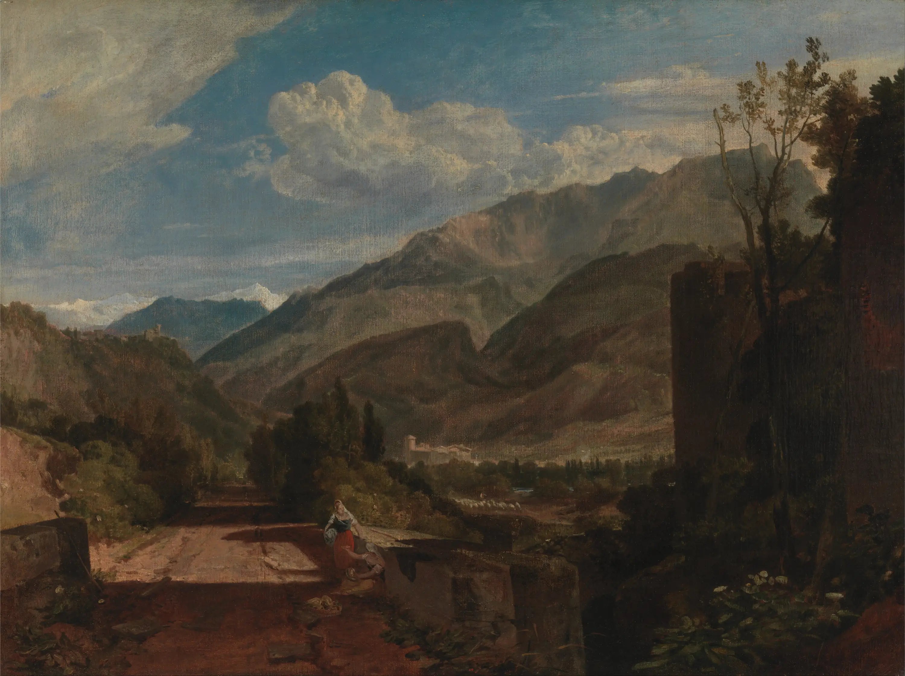 Reproduction du tableau « Château de Saint-Michel, Bonneville, Savoie - J. M. W. Turner » par Alpha Reproduction en peinture à l’huile