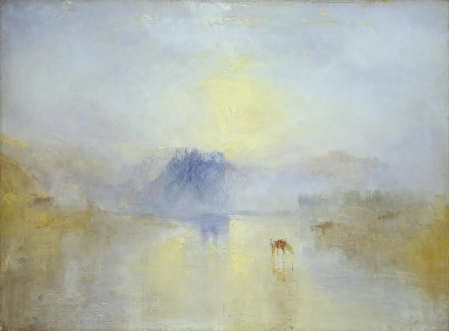 Reproduction du tableau « Château de Norham, lever de soleil - J. M. W. Turner » par Alpha Reproduction en peinture à l’huile
